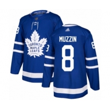 Men's Toronto Maple Leafs #8 Jake Muzzin Authentic Royal Blue Home Hockey Jersey