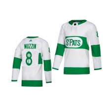 Youth Adidas Toronto Maple Leafs #8 Jake Muzzin White 2019 St. Patrick's Day Authentic Player Stitched NHL Jersey