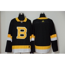 Men's Adidas Boston Bruins Blank Black Throwback Authentic Stitched Hockey Jersey