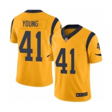 Men's Los Angeles Rams #41 Kenny Young Limited Gold Rush Vapor Untouchable Football Jersey