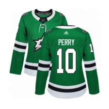 Women's Dallas Stars #10 Corey Perry Authentic Green Home Hockey Jersey