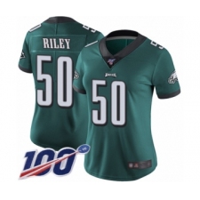 Women's Philadelphia Eagles #50 Duke Riley Midnight Green Team Color Vapor Untouchable Limited Player 100th Season Football Jersey