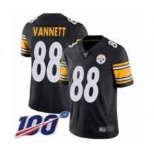Men's Pittsburgh Steelers #88 Nick Vannett Black Team Color Vapor Untouchable Limited Player 100th Season Football Jersey