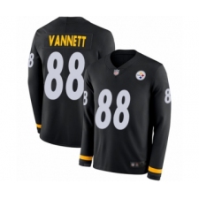Men's Pittsburgh Steelers #88 Nick Vannett Limited Black Therma Long Sleeve Football Jersey