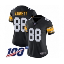 Women's Pittsburgh Steelers #88 Nick Vannett Black Alternate Vapor Untouchable Limited Player 100th Season Football Jersey