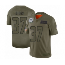 Men's Seattle Seahawks #37 Quandre Diggs Limited Olive 2019 Salute to Service Football Jersey