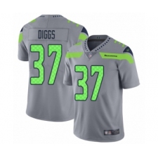 Men's Seattle Seahawks #37 Quandre Diggs Limited Silver Inverted Legend Football Jersey