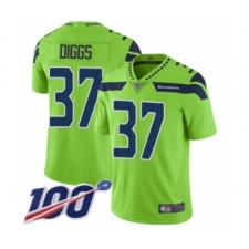 Youth Seattle Seahawks #37 Quandre Diggs Limited Green Rush Vapor Untouchable 100th Season Football Jersey