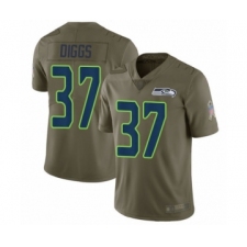 Youth Seattle Seahawks #37 Quandre Diggs Limited Olive 2017 Salute to Service Football Jersey