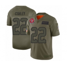 Men's Houston Texans #22 Gareon Conley Limited Olive 2019 Salute to Service Football Jersey