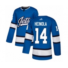 Youth Winnipeg Jets #14 Ville Heinola Authentic Blue Alternate Hockey Jersey
