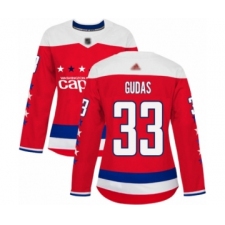 Women's Washington Capitals #33 Radko Gudas Authentic Red Alternate Hockey Jersey