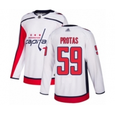 Men's Washington Capitals #59 Aliaksei Protas Authentic White Away Hockey Jersey