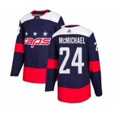 Men's Washington Capitals #24 Connor McMichael Authentic Navy Blue 2018 Stadium Series Hockey Jersey