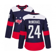 Women's Washington Capitals #24 Connor McMichael Authentic Navy Blue 2018 Stadium Series Hockey Jersey