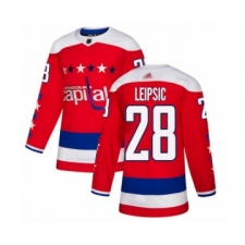 Youth Washington Capitals #28 Brendan Leipsic Authentic Red Alternate Hockey Jersey
