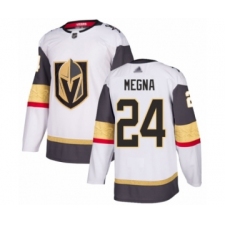 Youth Vegas Golden Knights #24 Jaycob Megna Authentic White Away Hockey Jersey