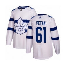 Men's Toronto Maple Leafs #61 Nic Petan Authentic White 2018 Stadium Series Hockey Jersey