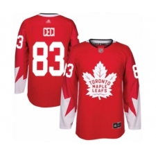 Men's Toronto Maple Leafs #83 Cody Ceci Authentic Red Alternate Hockey Jersey