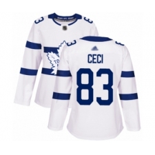 Women's Toronto Maple Leafs #83 Cody Ceci Authentic White 2018 Stadium Series Hockey Jersey