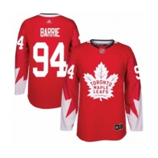 Men's Toronto Maple Leafs #94 Tyson Barrie Authentic Red Alternate Hockey Jersey