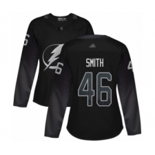 Women's Tampa Bay Lightning #46 Gemel Smith Authentic Black Alternate Hockey Jersey