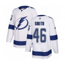 Youth Tampa Bay Lightning #46 Gemel Smith Authentic White Away Hockey Jersey