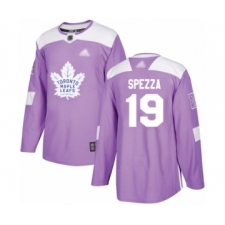 Men's Toronto Maple Leafs #19 Jason Spezza Authentic Purple Fights Cancer Practice Hockey Jersey