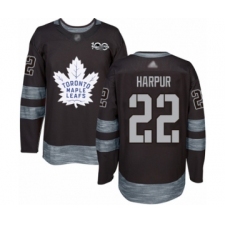 Men's Toronto Maple Leafs #22 Ben Harpur Authentic Black 1917-2017 100th Anniversary Hockey Jersey