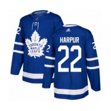 Men's Toronto Maple Leafs #22 Ben Harpur Authentic Royal Blue Home Hockey Jersey