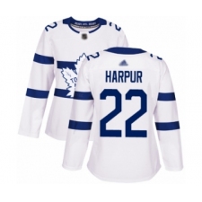 Women's Toronto Maple Leafs #22 Ben Harpur Authentic White 2018 Stadium Series Hockey Jersey