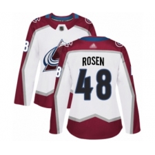 Women's Colorado Avalanche #48 Calle Rosen Authentic White Away Hockey Jersey