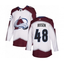 Youth Colorado Avalanche #48 Calle Rosen Authentic White Away Hockey Jersey