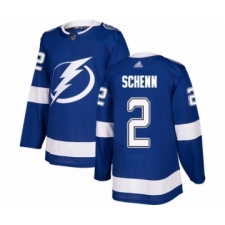Men's Tampa Bay Lightning #2 Luke Schenn Authentic Royal Blue Home Hockey Jersey