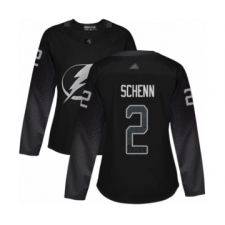Women's Tampa Bay Lightning #2 Luke Schenn Authentic Black Alternate Hockey Jersey