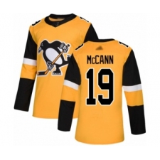 Men's Pittsburgh Penguins #19 Jared McCann Authentic Gold Alternate Hockey Jersey