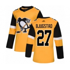 Men's Pittsburgh Penguins #27 Nick Bjugstad Authentic Gold Alternate Hockey Jersey