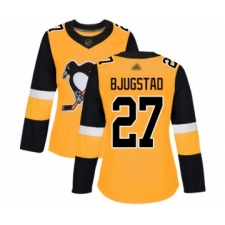 Women's Pittsburgh Penguins #27 Nick Bjugstad Authentic Gold Alternate Hockey Jersey