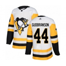 Men's Pittsburgh Penguins #44 Erik Gudbranson Authentic White Away Hockey Jersey