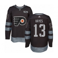 Men's Philadelphia Flyers #13 Kevin Hayes Authentic Black 1917-2017 100th Anniversary Hockey Jersey