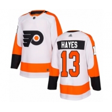 Men's Philadelphia Flyers #13 Kevin Hayes Authentic White Away Hockey Jersey