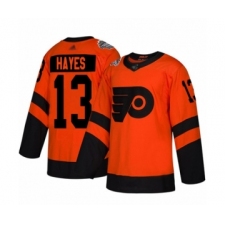 Women's Philadelphia Flyers #13 Kevin Hayes Authentic Orange Home Hockey Jersey