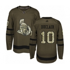Men's Ottawa Senators #10 Anthony Duclair Authentic Green Salute to Service Hockey Jersey