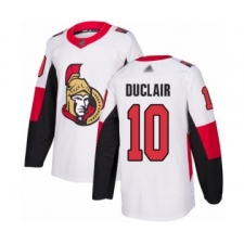 Youth Ottawa Senators #10 Anthony Duclair Authentic White Away Hockey Jersey