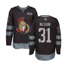 Men's Ottawa Senators #31 Anders Nilsson Authentic Black 1917-2017 100th Anniversary Hockey Jersey