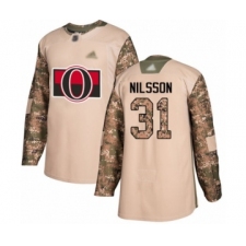 Men's Ottawa Senators #31 Anders Nilsson Authentic Camo Veterans Day Practice Hockey Jersey