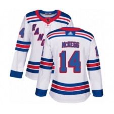 Women's New York Rangers #14 Greg McKegg Authentic White Away Hockey Jersey