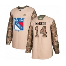 Youth New York Rangers #14 Greg McKegg Authentic Camo Veterans Day Practice Hockey Jersey