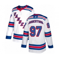 Men's New York Rangers #97 Matthew Robertson Authentic White Away Hockey Jersey