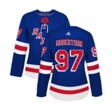 Women's New York Rangers #97 Matthew Robertson Authentic Royal Blue Home Hockey Jersey